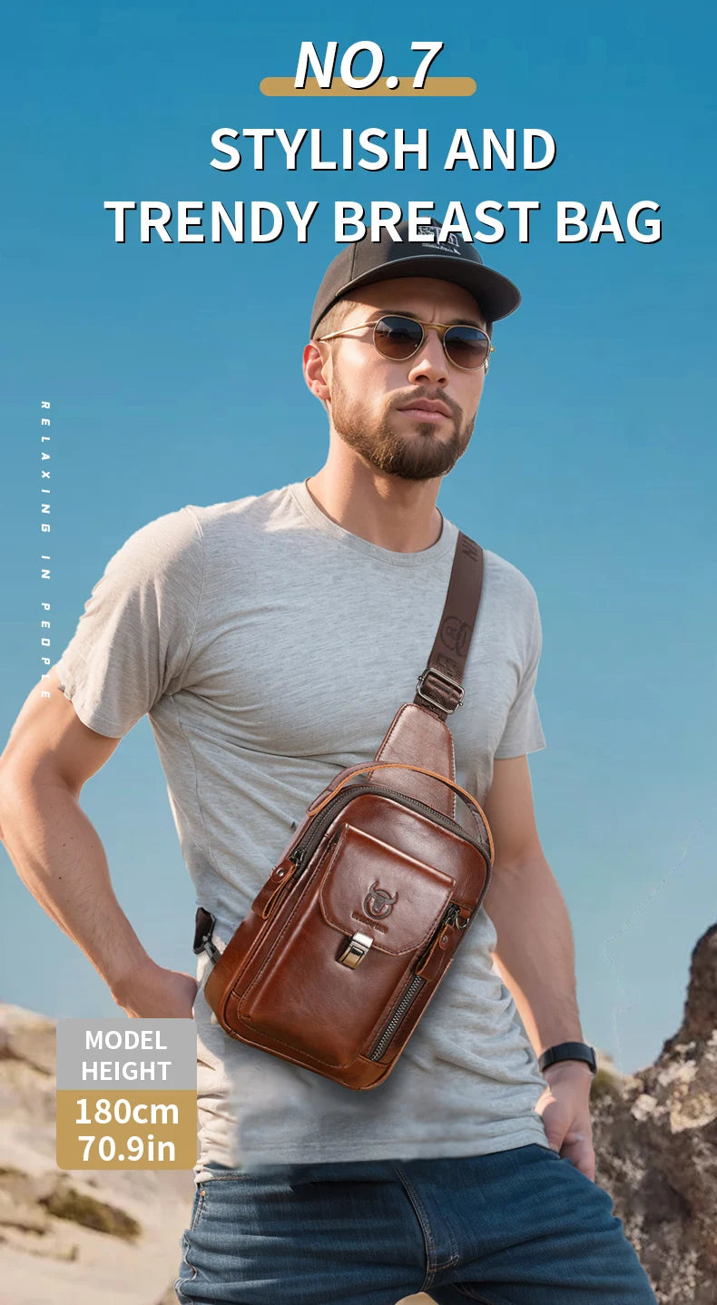 BULLCAPTAIN Anti-Theft Sling Chest Bag