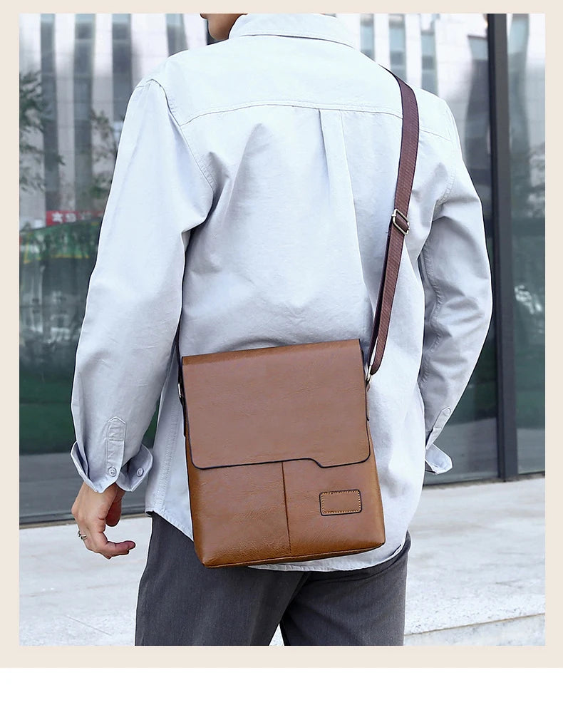 Luxury Brand Vintage PU Leather Messenger Bag