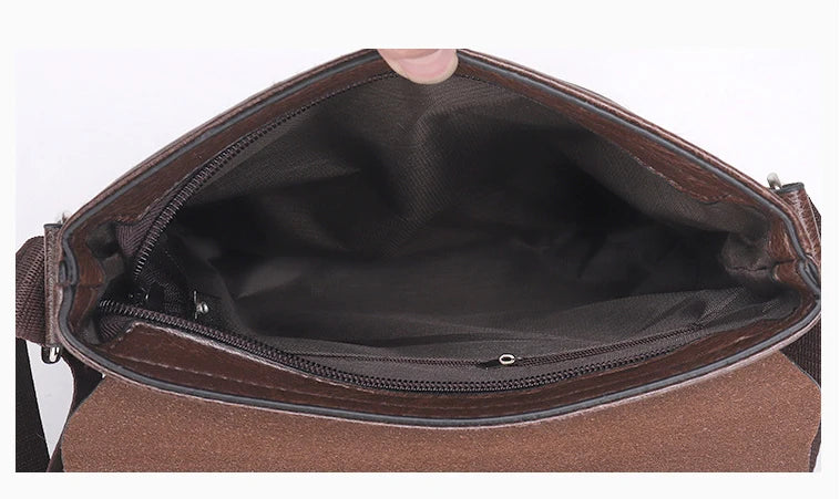 Luxury Brand Vintage Leather Messenger Bag