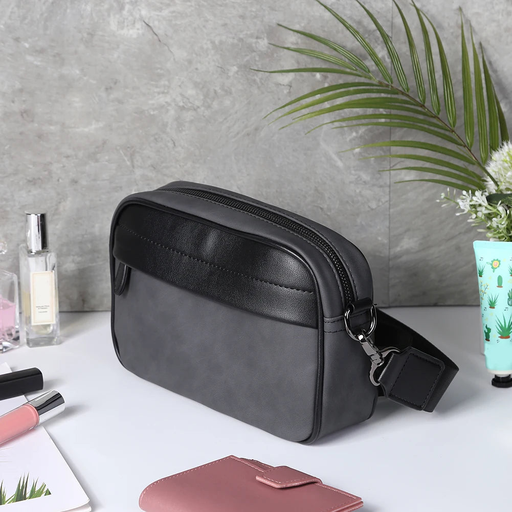 PU Leather Square Plaid Crossbody Bag
