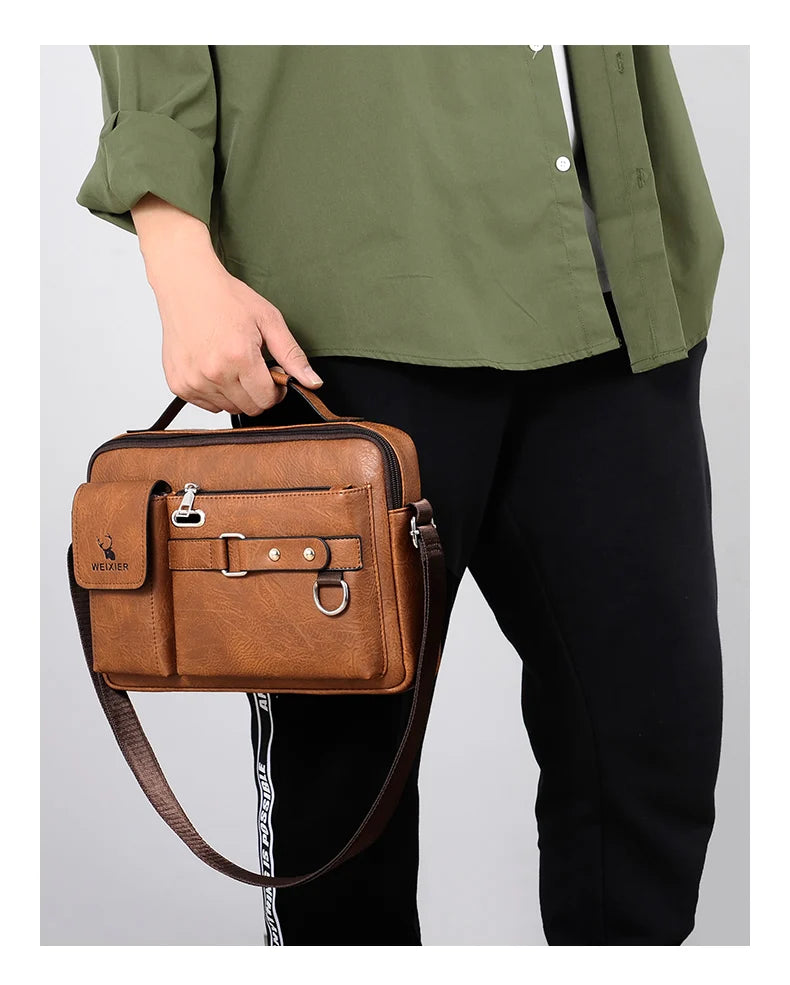 Men's PU Leather Messenger Bag