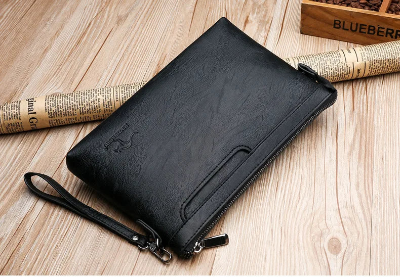 PU Leather Business Clutch Wallet