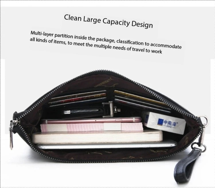 PU Leather Business Clutch Wallet
