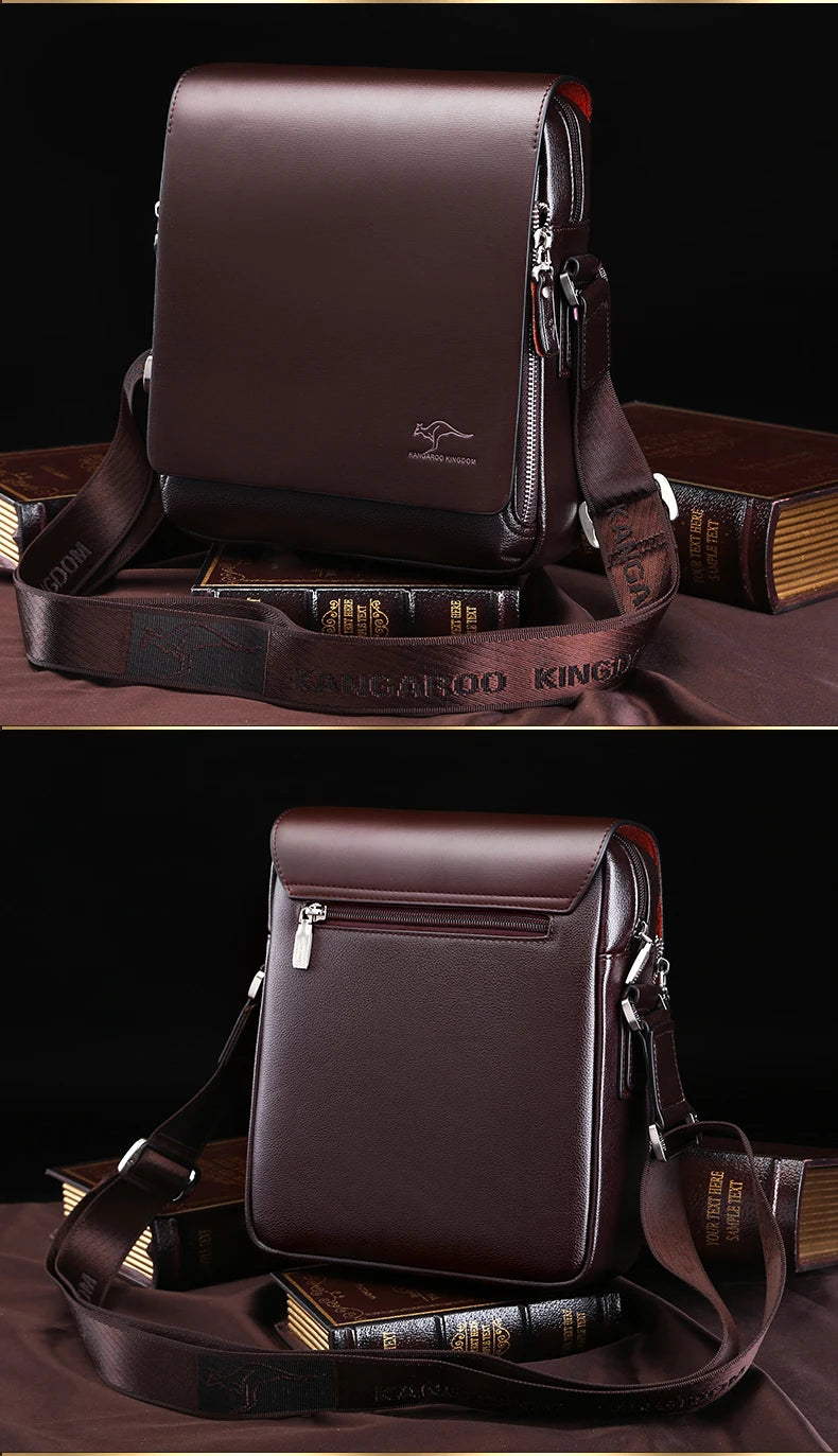 Luxury Vintage Leather Messenger Bag