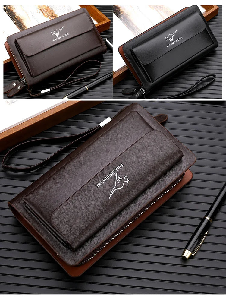 KANGAROO Brand Leather Clutch Wallet
