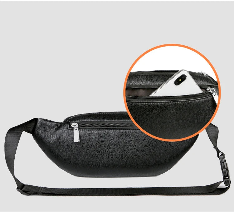 Luxury Brand Leather Waist Bag