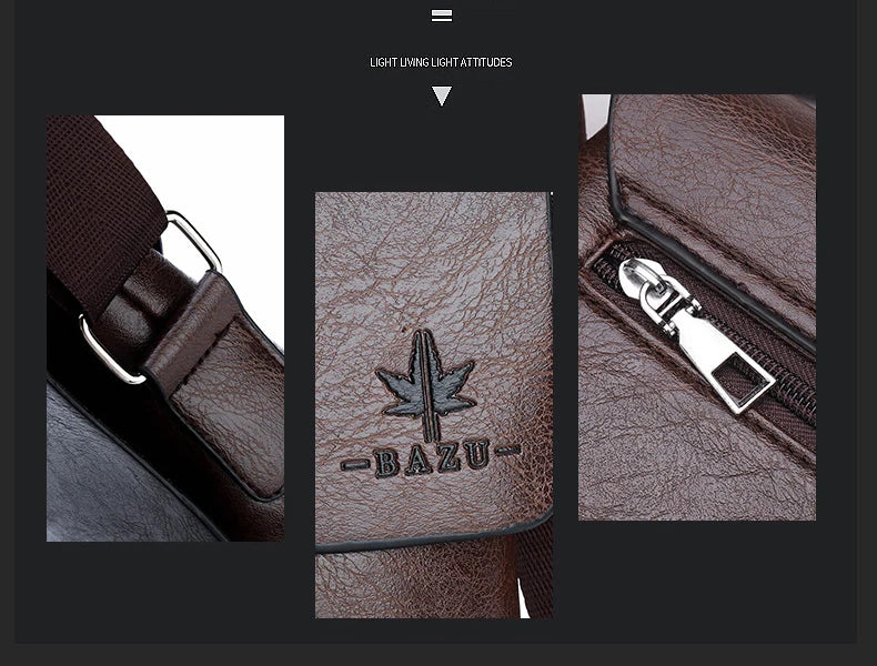 Luxury Brand Vintage Leather Messenger Bag