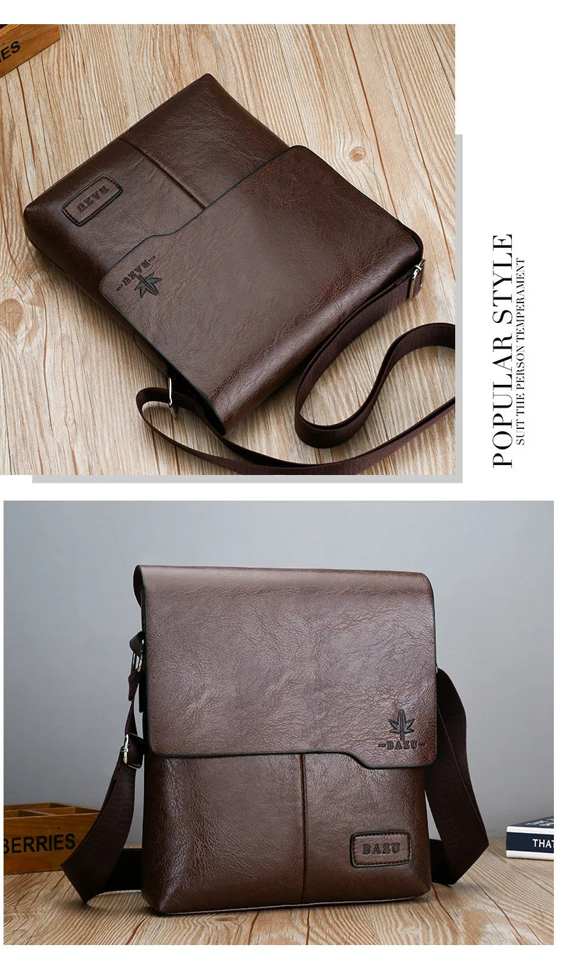 Luxury Brand Vintage Leather Messenger Bag