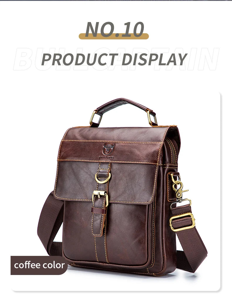 BULLCAPTAIN Retro Leather Shoulder Bag