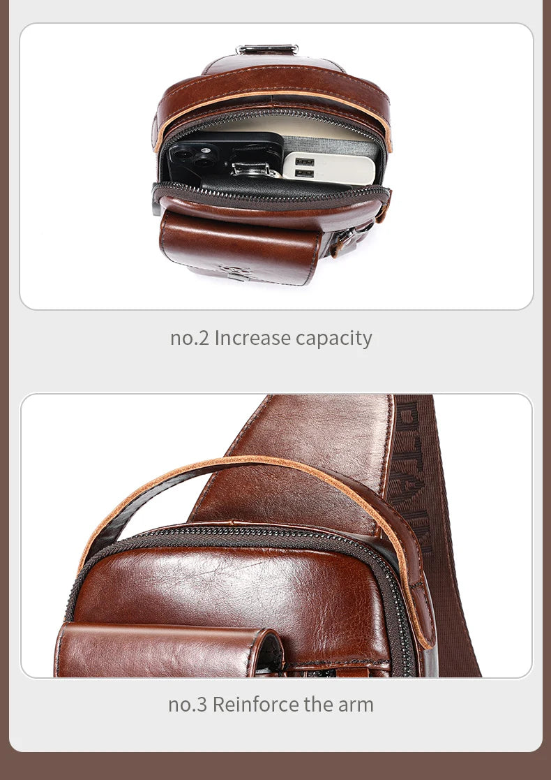 BULLCAPTAIN Anti-Theft Sling Chest Bag