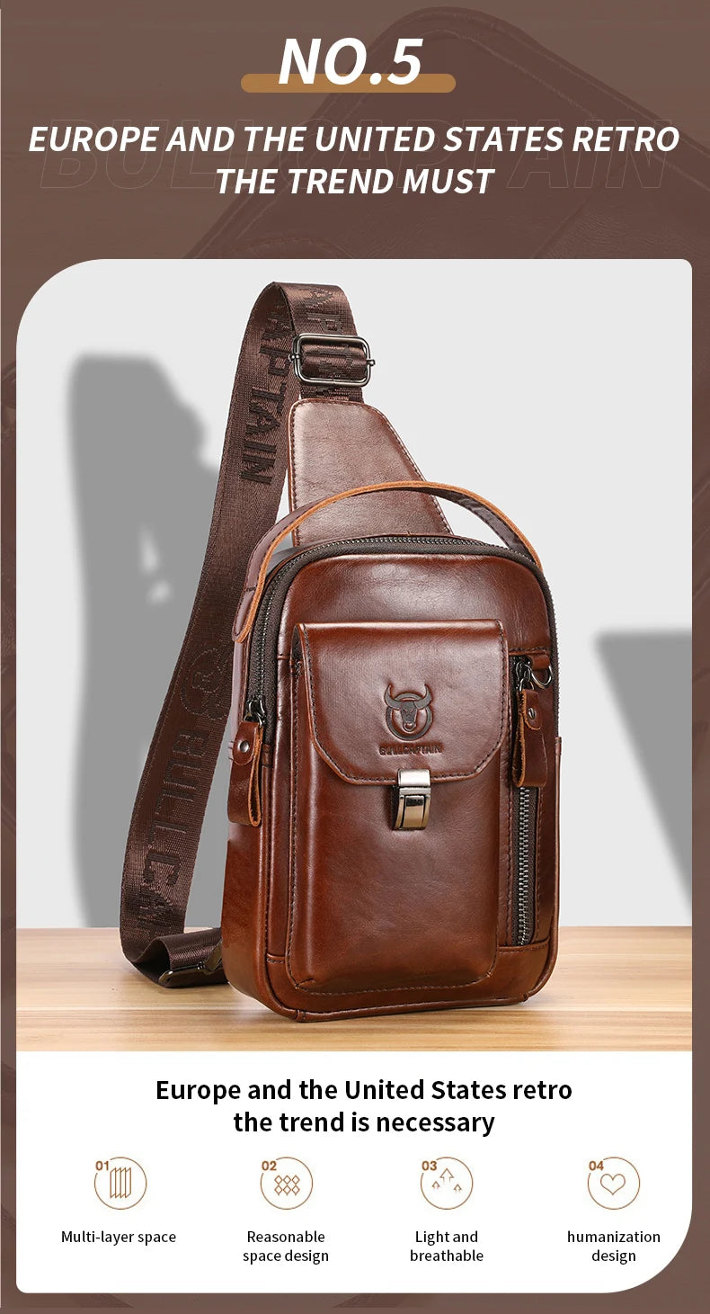 BULLCAPTAIN Anti-Theft Sling Chest Bag