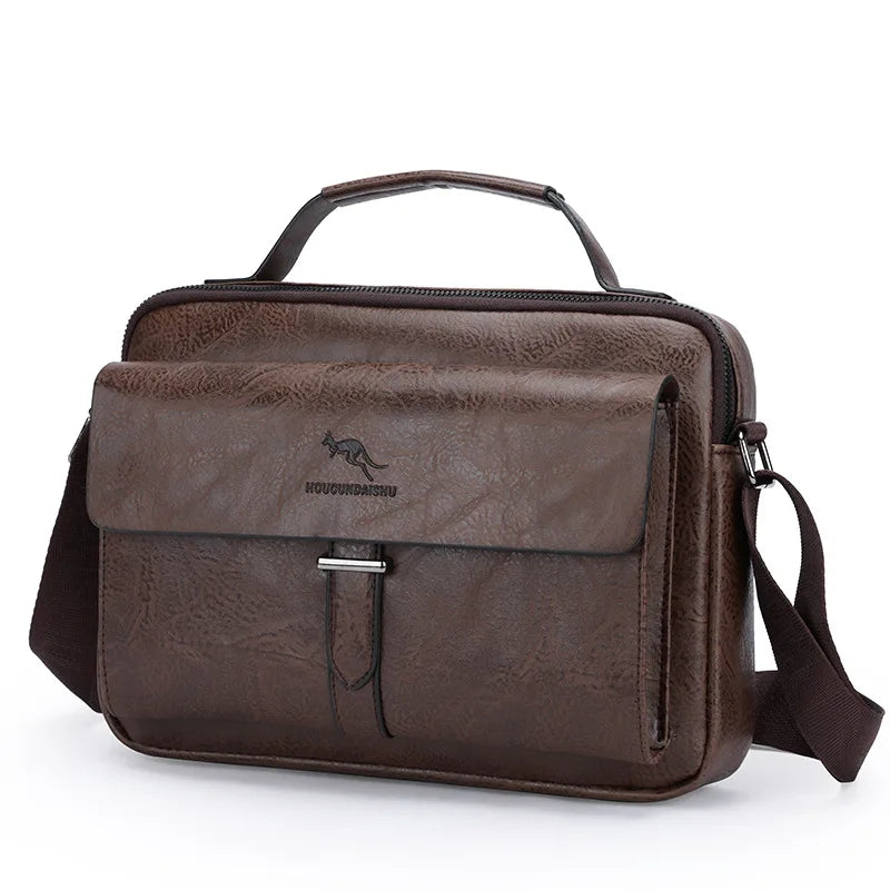 Luxury Brand Men's PU Leather Crossbody Bag