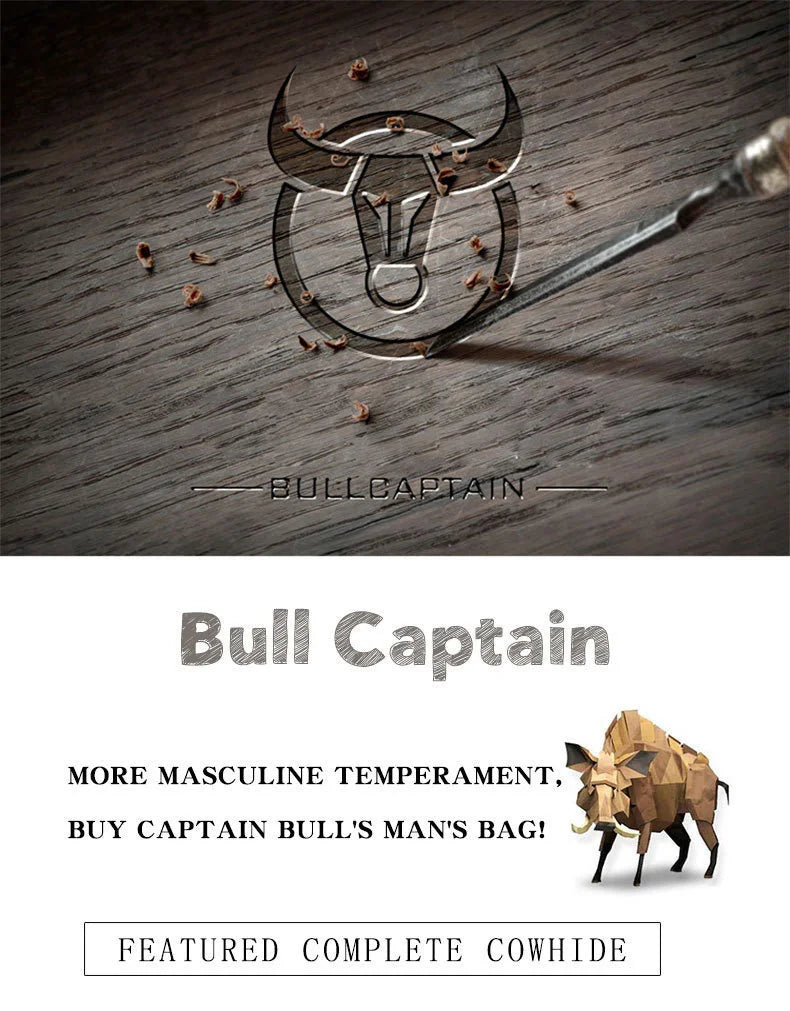 BULLCAPTAIN Genuine Leather Crossbody Bag