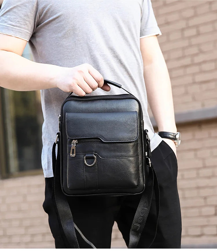 Men's PU Leather Crossbody Bag