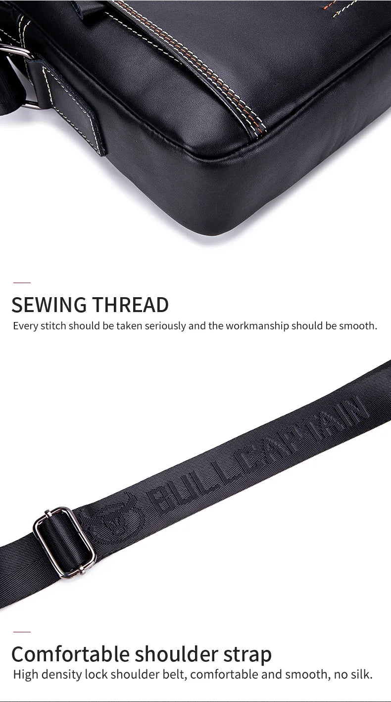 BULLCAPTAIN Genuine Leather Crossbody Bag