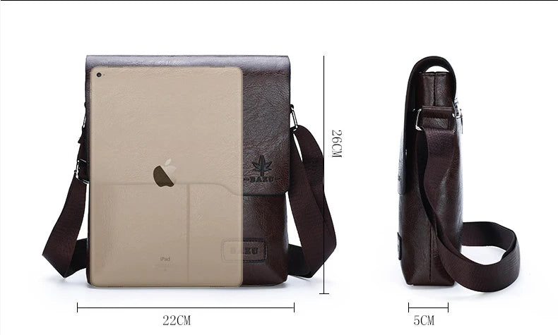 Luxury Brand Vintage Leather Messenger Bag