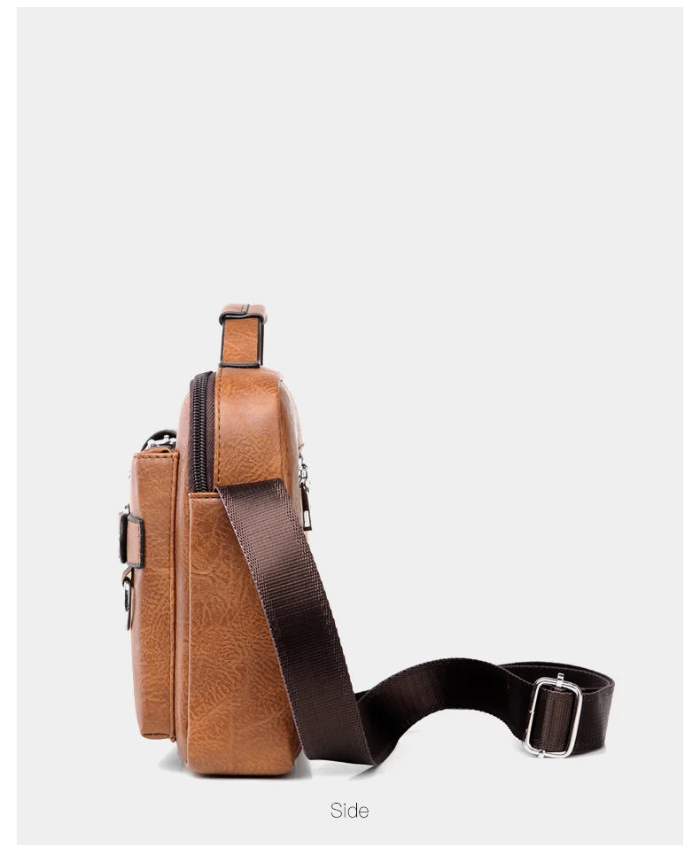 Men's PU Leather Messenger Bag