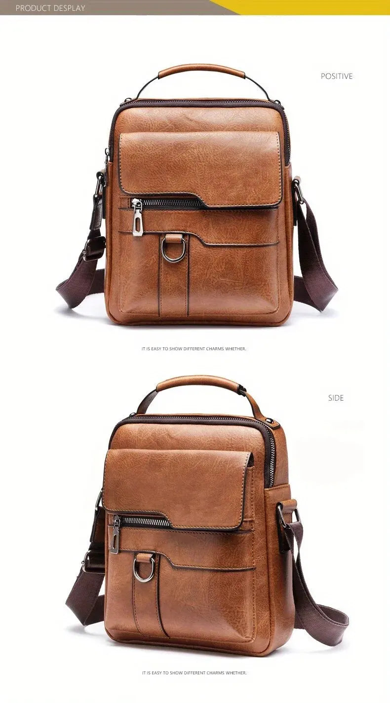 Men's PU Leather Crossbody Bag