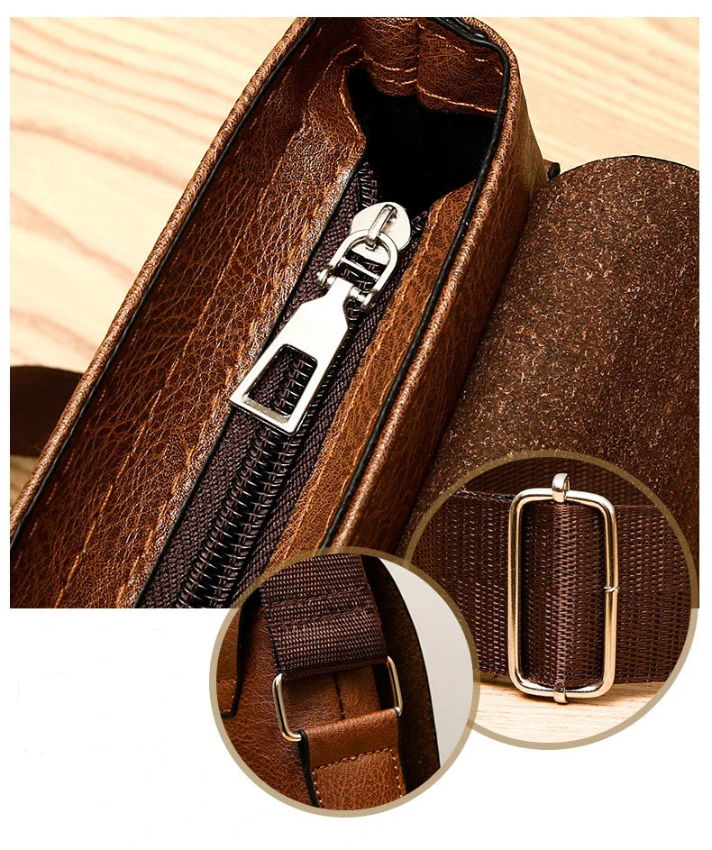 Luxury Brand Vintage PU Leather Messenger Bag