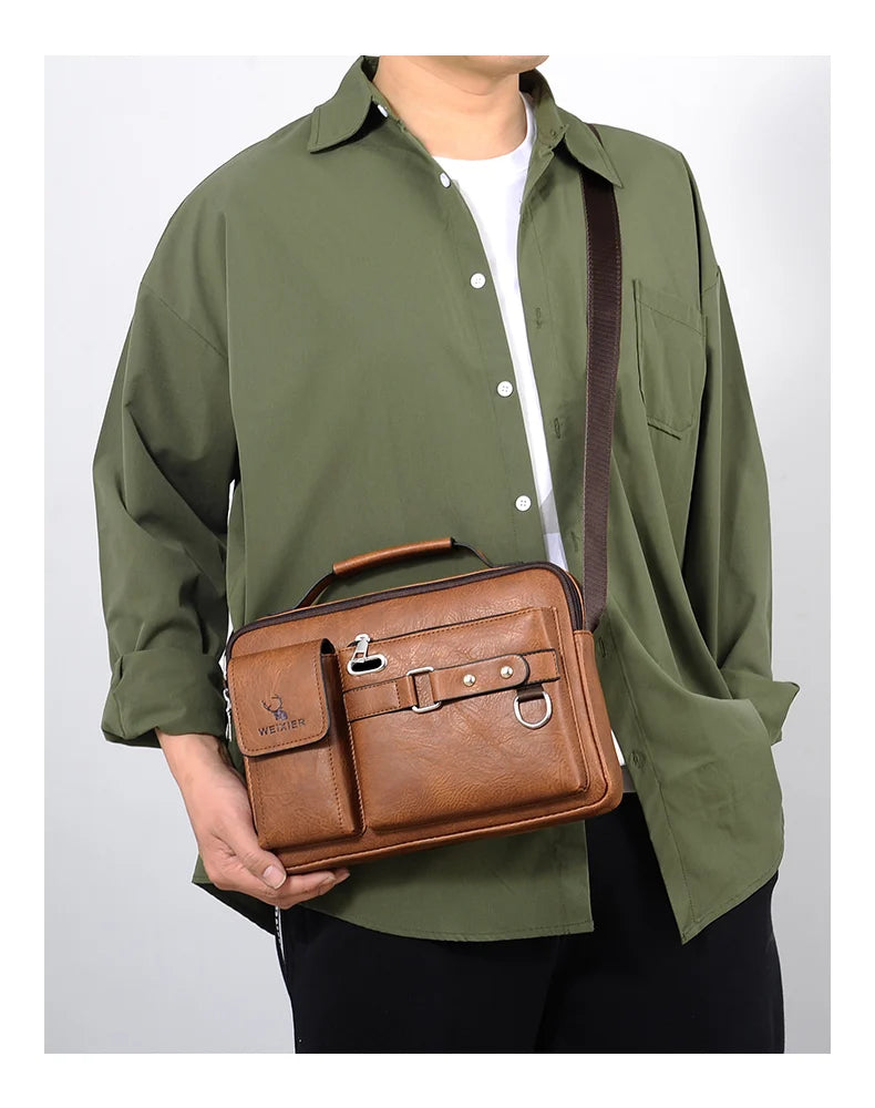 Men's PU Leather Messenger Bag
