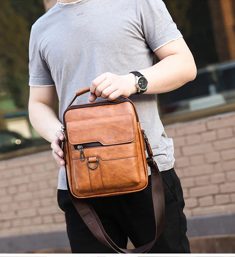Men's PU Leather Crossbody Bag