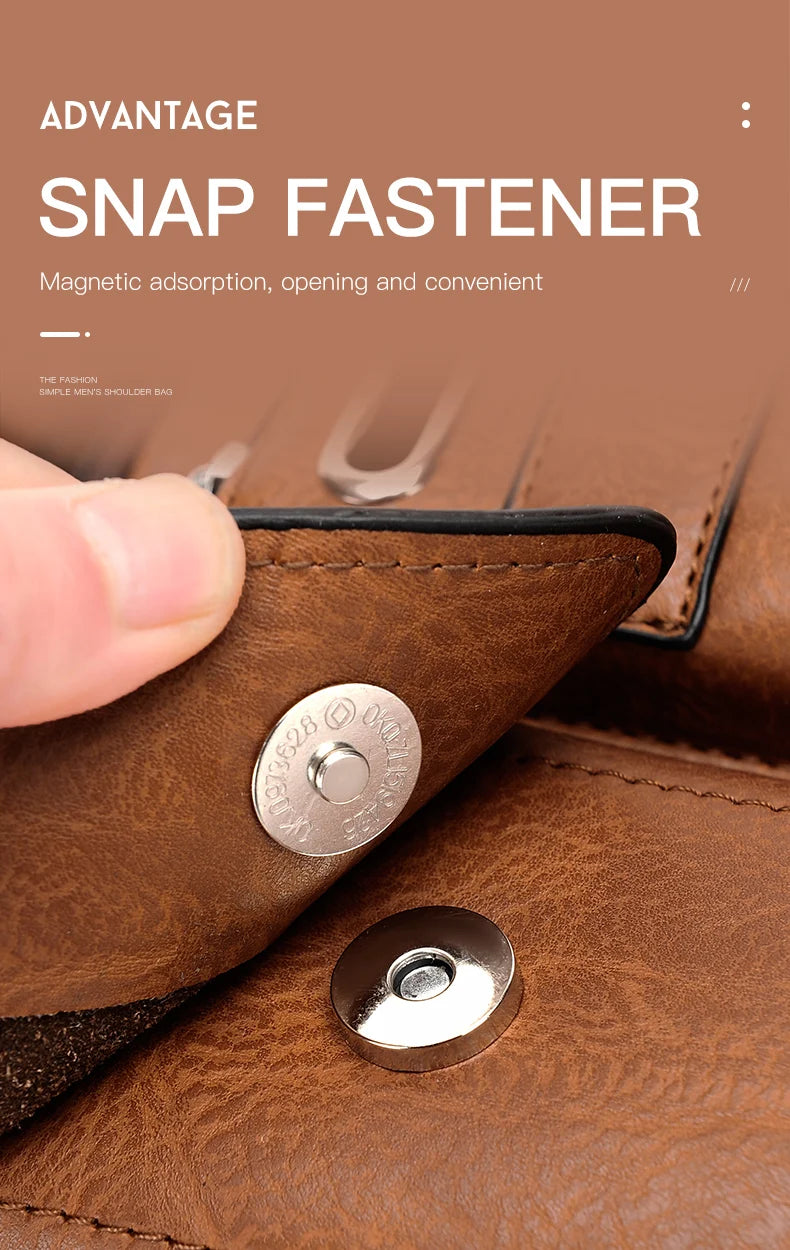 Men's PU Leather Messenger Bag