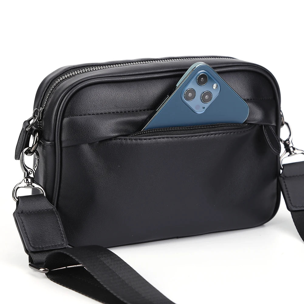 PU Leather Square Plaid Crossbody Bag