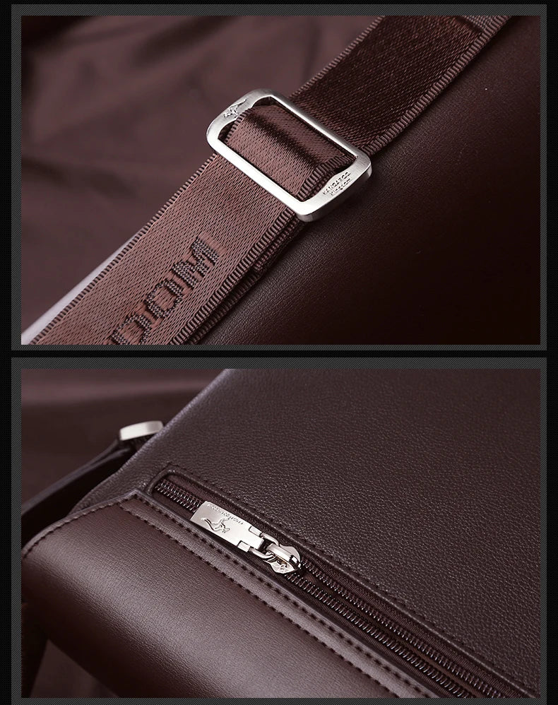 Luxury Vintage Leather Messenger Bag