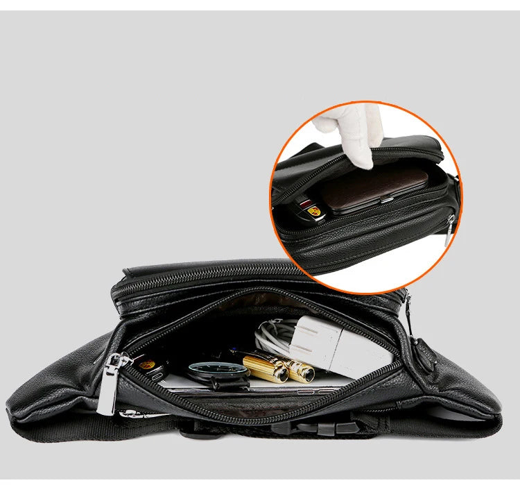 Luxury Brand Leather Waist Bag