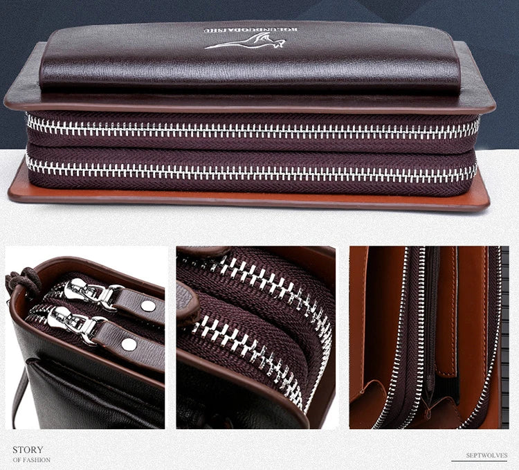 KANGAROO Brand Leather Clutch Wallet