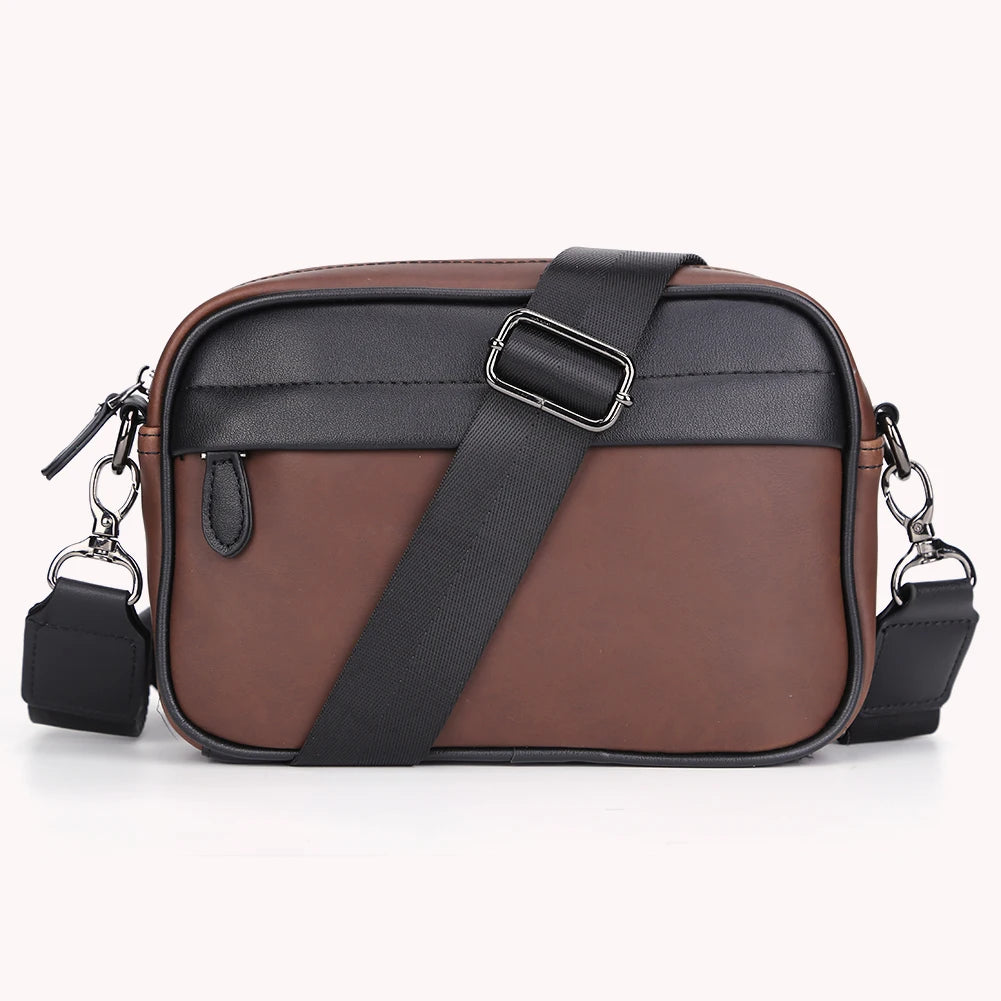 PU Leather Square Plaid Crossbody Bag