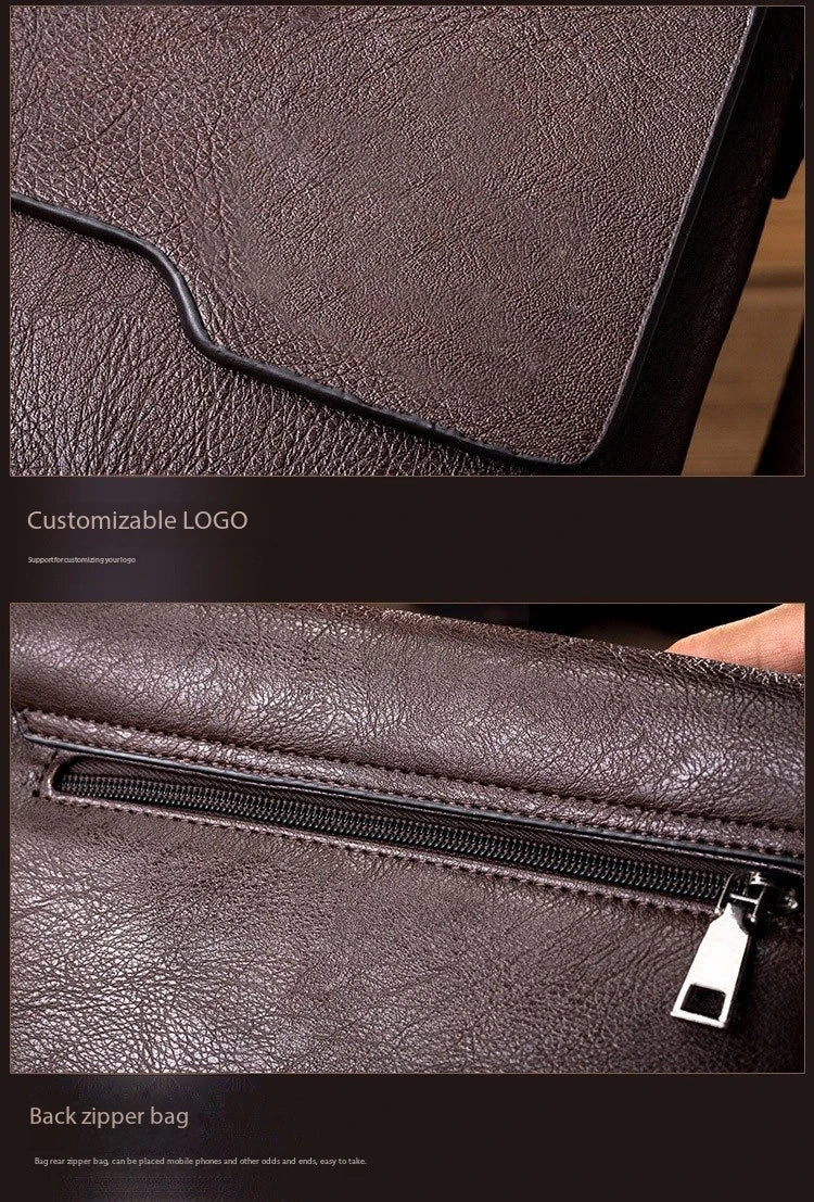 New PU Leather Men's Messenger Bag
