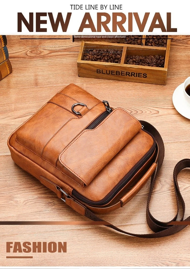 Men's PU Leather Crossbody Bag