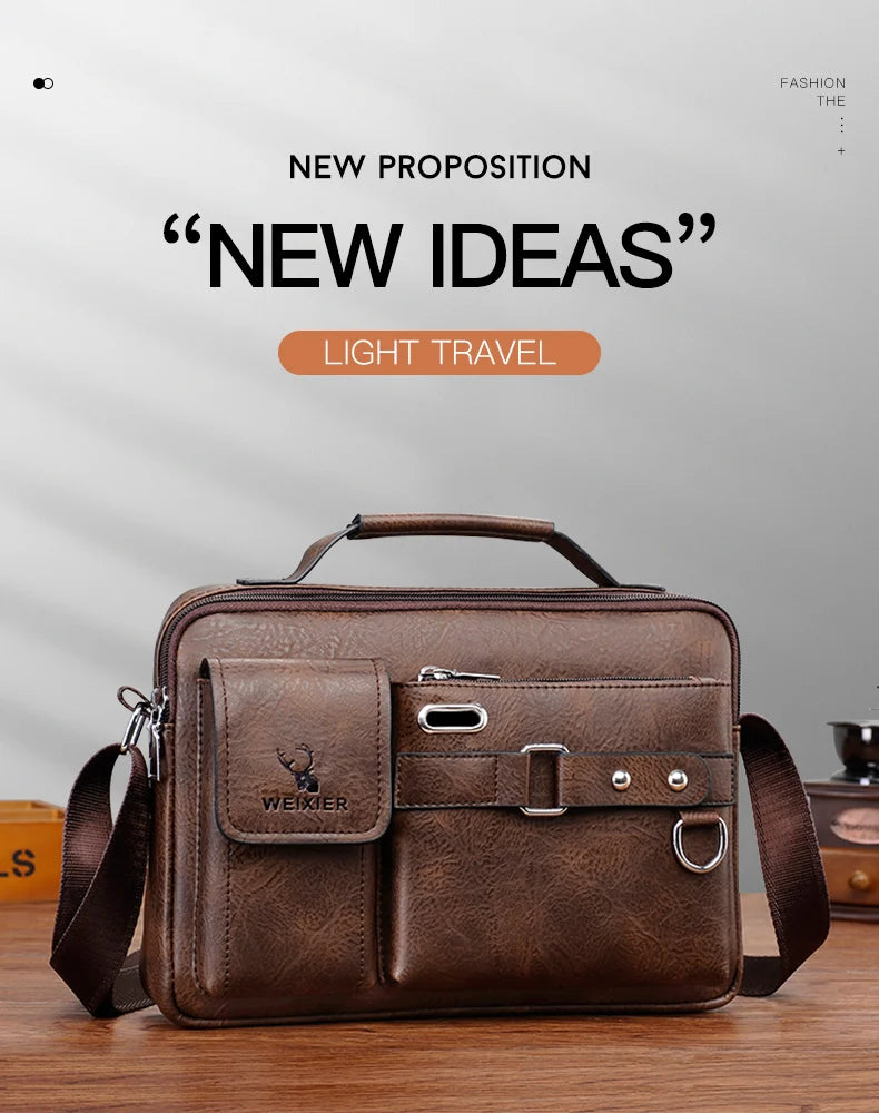 Men's PU Leather Messenger Bag