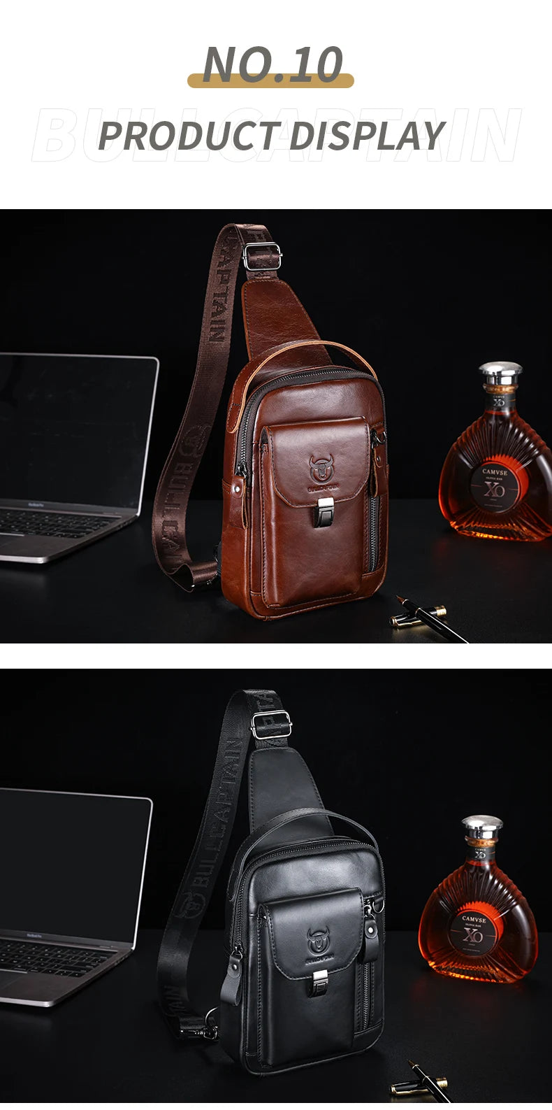 BULLCAPTAIN Anti-Theft Sling Chest Bag