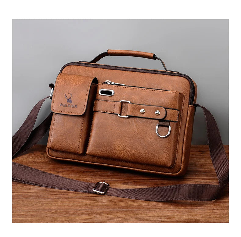 Men's PU Leather Messenger Bag