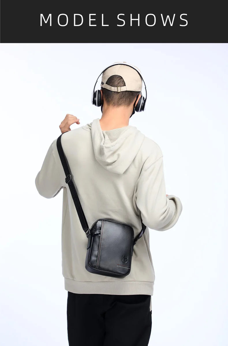 BULLCAPTAIN Genuine Leather Crossbody Bag