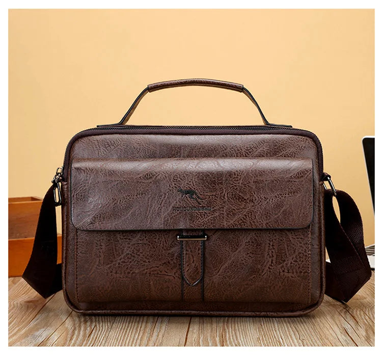 Luxury Brand Men's PU Leather Crossbody Bag
