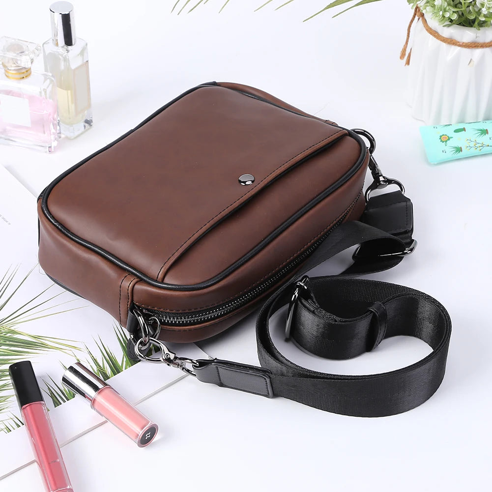 PU Leather Square Plaid Crossbody Bag