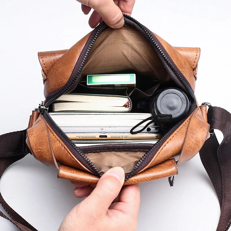 Men's PU Leather Crossbody Bag