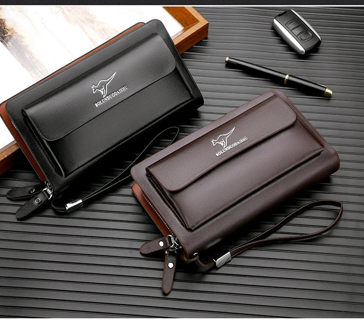 KANGAROO Brand Leather Clutch Wallet