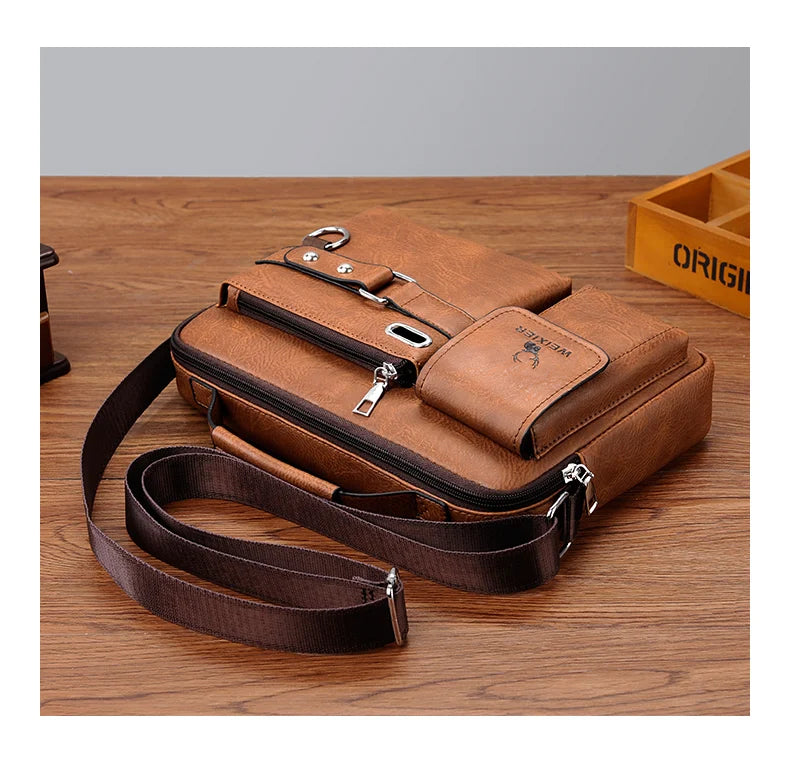 Men's PU Leather Messenger Bag