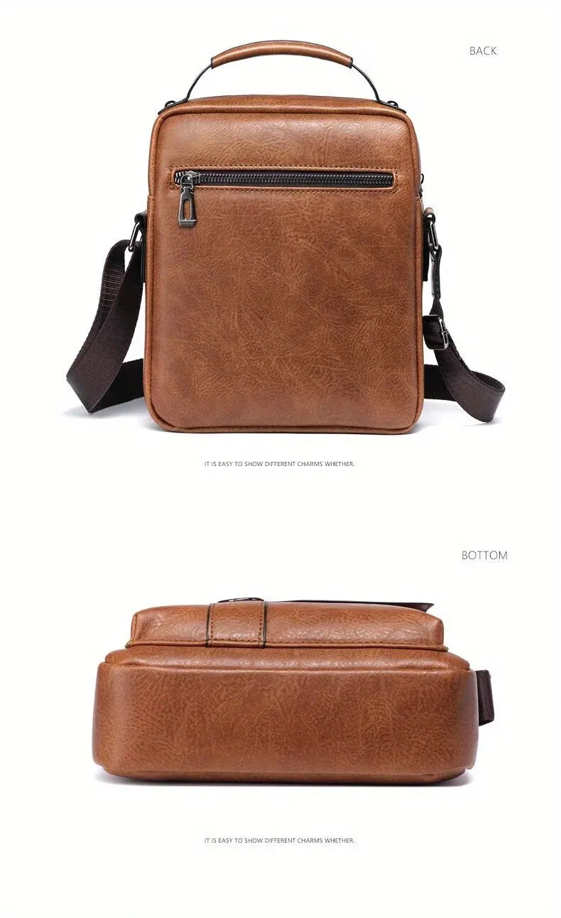 Men's PU Leather Crossbody Bag