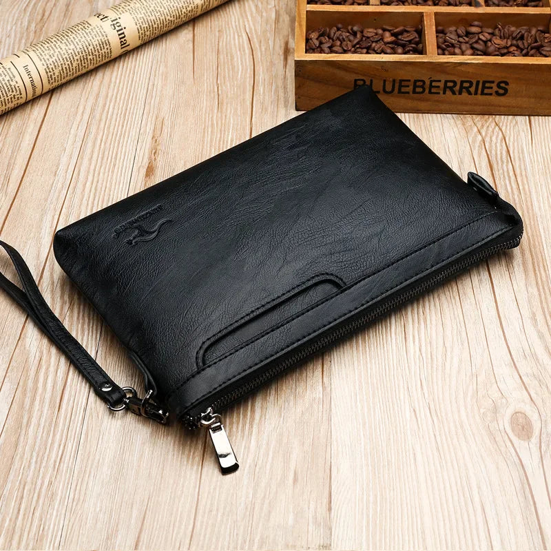 PU Leather Business Clutch Wallet