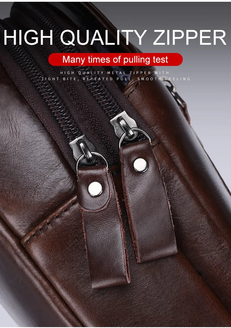 BULLCAPTAIN Leather Sling Backpack Daypack Bag