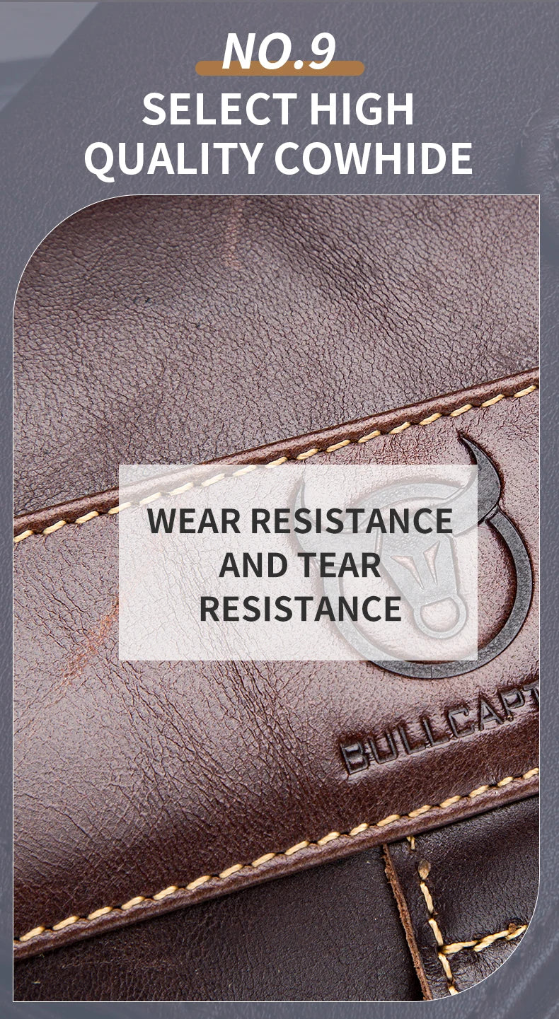 BULLCAPTAIN Retro Leather Shoulder Bag