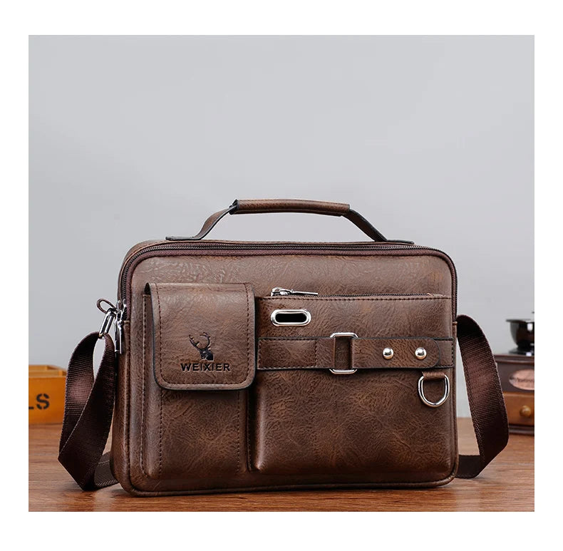 Men's PU Leather Messenger Bag