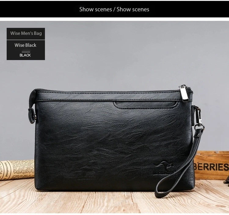 PU Leather Business Clutch Wallet
