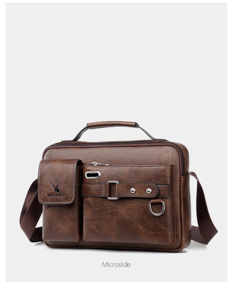 Men's PU Leather Messenger Bag