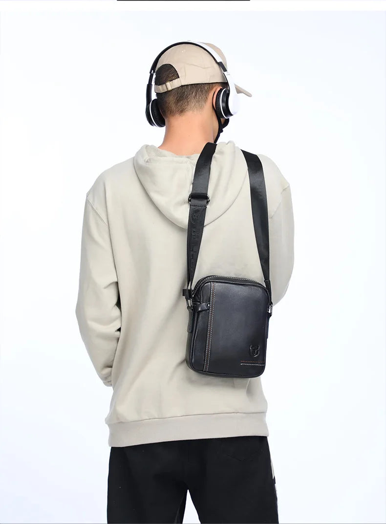 BULLCAPTAIN Genuine Leather Crossbody Bag